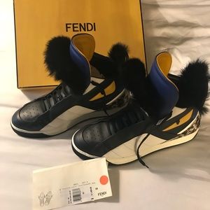Fendi authentic with real rabbit fur size 10